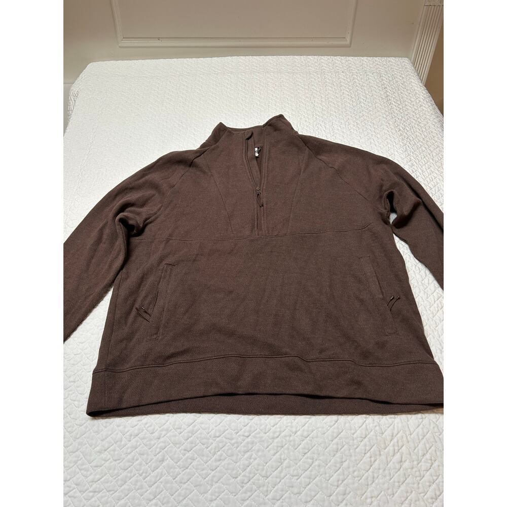Men’s Chocolate Brown ALL IN MOTION long sleeve pullover / XXL